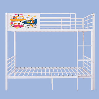 Bunk Bed, Convertible To 2 Separate Twin Size Beds With Full Length Guardrail & Ladder, No Box Spring Needed - White
