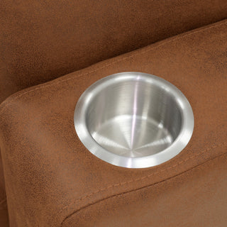 Convertible Sectional Sofa With Storage Chaise, Cup Holders And Pull Out Sleeper