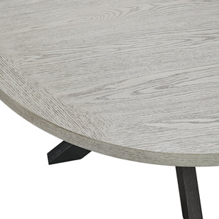 Axel - 5 Piece Standard Height Dining Set (Round Table And Four Fabric Chairs) - Espresso / Light Gray
