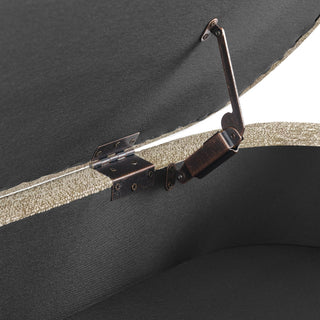 Modern Ottoman Oval Storage Bench With Rubber Wood Legs