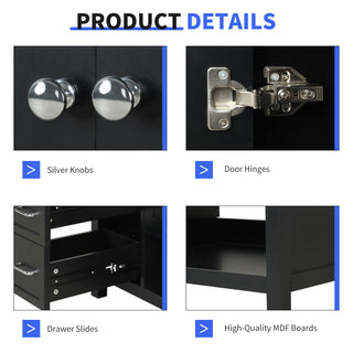 Modern Bathroom Vanity With Sink Top, 2 Doors And 2 Drawers