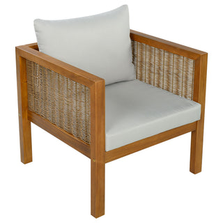 2 Piece Outdoor Armchair Set With Cushion