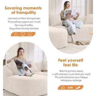 Combined Sofa With 4 Pillows