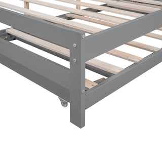 Platform Bed With Adjustable Trundle