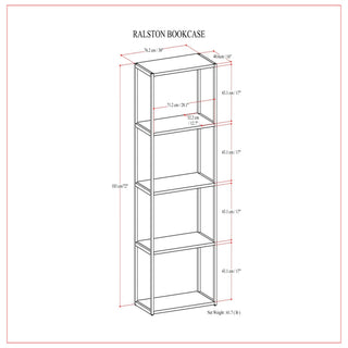 Ralston - Bookcase - Rustic Natural Aged Brown