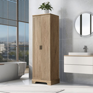Storage Cabinet With Adjustable Shelves, 2 Doors, Rectangle Design For Bathroom