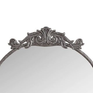 Full Body Arched Mirror With Vintage Carved Applique
