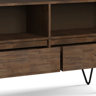 Chase - Low Bookcase - Rustic Natural Aged Brown