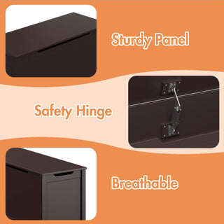 Toy Box Storage With Safety Hinged Lid