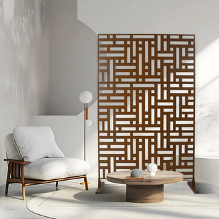 Decorative Freestanding Metal Privacy Screen For Indoor & Outdoor Use