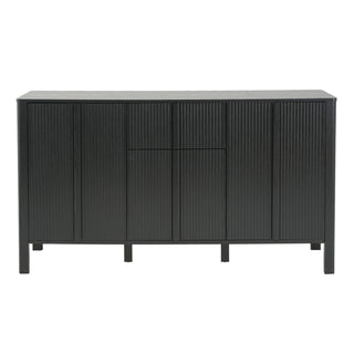 Colored Fluted Sideboard With 3 Doors And 1 Drawer