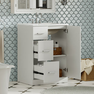 Bathroom Vanity With Under Mount Sink, 2 Drawers And Soft Closing Door