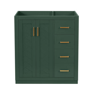 Retro Style Bathroom Vanity With 3 Drawers & Soft-Closing Doors
