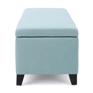 Contemporary Storage Ottoman Bench With Upholstery