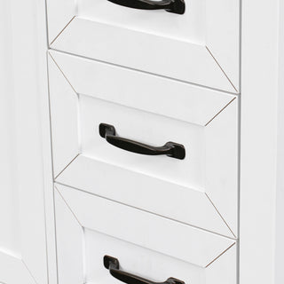 Modern Bathroom Vanity Base Only, 2 Doors And 3 Drawers