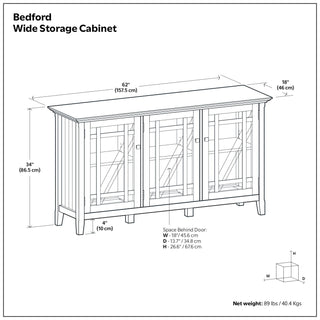 Bedford - Storage Cabinet With Adjustable Shelves - Brown