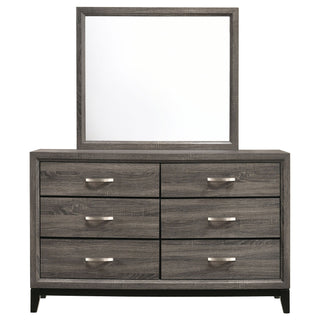Cabrillo - 6 Drawer Dresser With Mirror - Gray