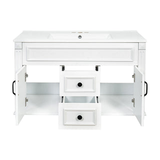 French Simple Style Wall Mounted Bathroom Cabinet With Sink