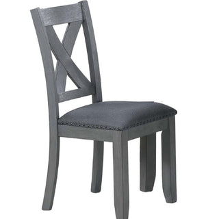 7 Piece Dining Room Furniture, Table And 6 Chairs Set - Gray
