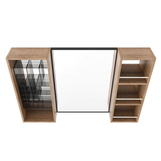 41.3" Wall Mounted Bathroom Cabinet With Storage - Imitative Oak