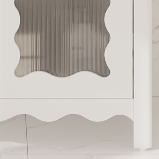 Modern Bathroom Vanity With Tempered Glass Doors