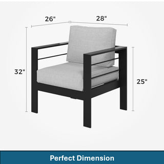 Outdoor Patio Set, All-Weather With Thick Cushions