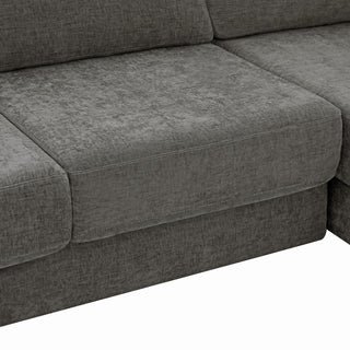 L-Shaped Modular Sofa With Double Layer Cushion