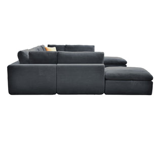 Custom Configuration Modular Sectional With Toss Pillows