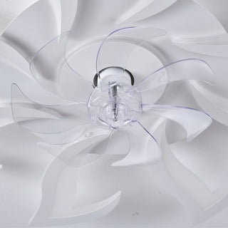Flower Ceiling Fan With Remote Controlled LED Light, Flush Mount DC Motor Fan