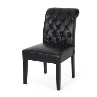 Broxton - Tuft Dining Rolltop Chairs With Button Tufted Backrest (Set of 2)