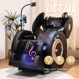 Automatic Massage Chair Recliner With Zero Gravity And Full Body Air Pressure - Black