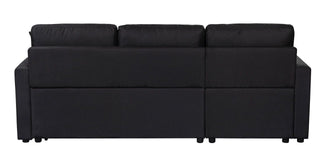Paisley - Fabric Reversible Sleeper Sectional Sofa With Storage Chaise