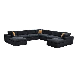 Custom Configuration Modular Sectional With Toss Pillows