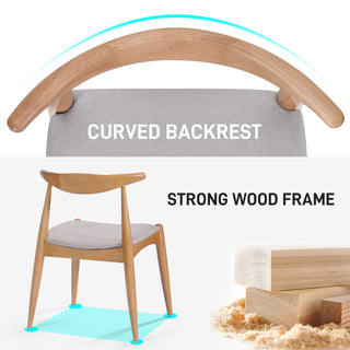 Elegant Dining Chairs With Ergonomic Backrest & Comfort Cushions (Set of 2)