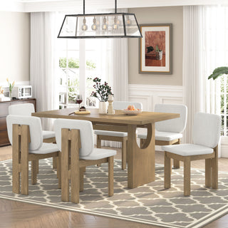 Dining Table Set For 6 With Upholstered Chairs