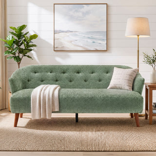 3 Seater Tufted Upholstered Couch Comfy Living Room Sofa
