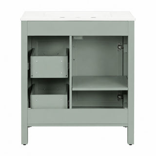 Bathroom Vanity With Sink, 2 Soft Close Drawers, 1 Soft Close Door, Adjustable Shelf