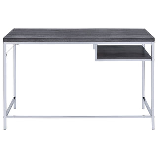 Rectangular Writing Desk, Compact Size For Home Office - Gray