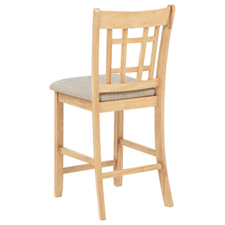 Davis - Counter Height Dining Chair Linen (Set of 2) - Light Oak