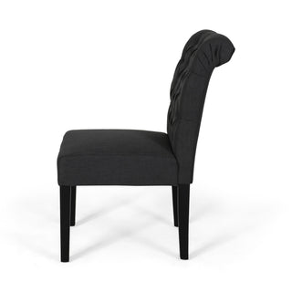 Broxton - Tuft Dining Rolltop Chairs With Button Tufted Backrest (Set of 2)