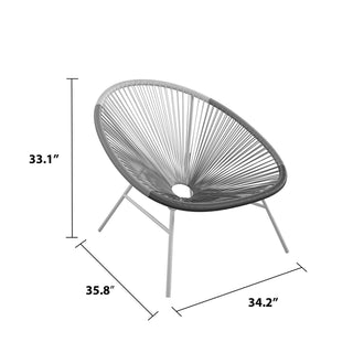 Indoor / Outdoor Lounge Chair (Set of 2) - Dark Gray