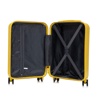 Luggage Set With Cosmetic Case, Combination Lock, Front Opening Design