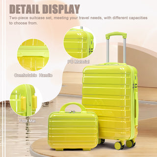 Luggage Set 14" / 20" With Combination Lock And Cosmetic Case