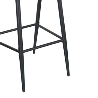 Outdoor Bar Height Metal Frame Counter Stools With Scallop Shaped Backrest & Water Resistant Cushions