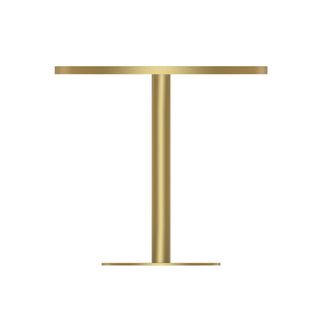 Round Bistro Table - Gold / White