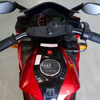 Kids 12V Motorcycle With Training Wheels, Manual Throttle, And Lighting Wheels For Boys And Girls Ages 3-6 - Red