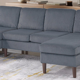 Sectional Set With Dual Chaises And Square Arms