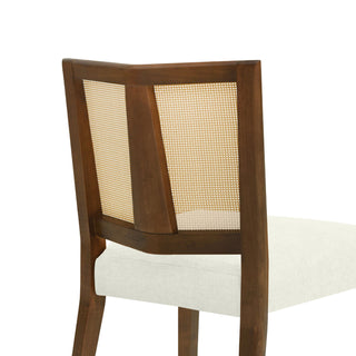 Mid Century Rattan Dining Chair Without Arms Set