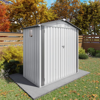 Garden Tool Shed Metal Storage Shed With Peaked Roof Waterproof Lockable Door