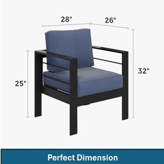 Outdoor Patio Set, All-Weather, Thick Cushions